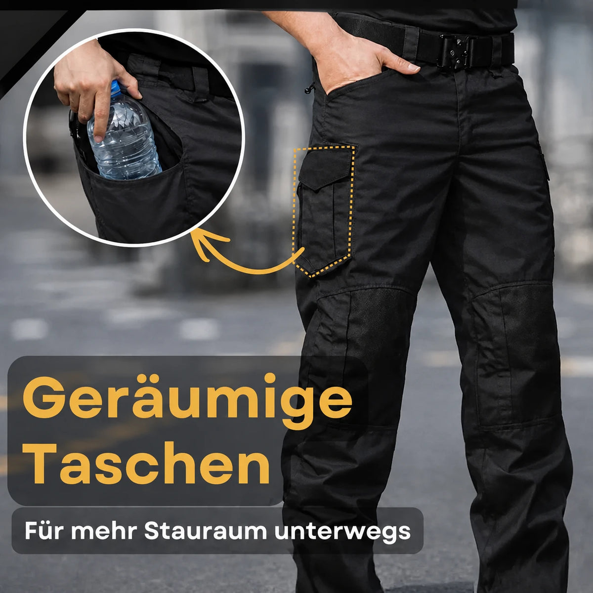 Geräumige Taschen