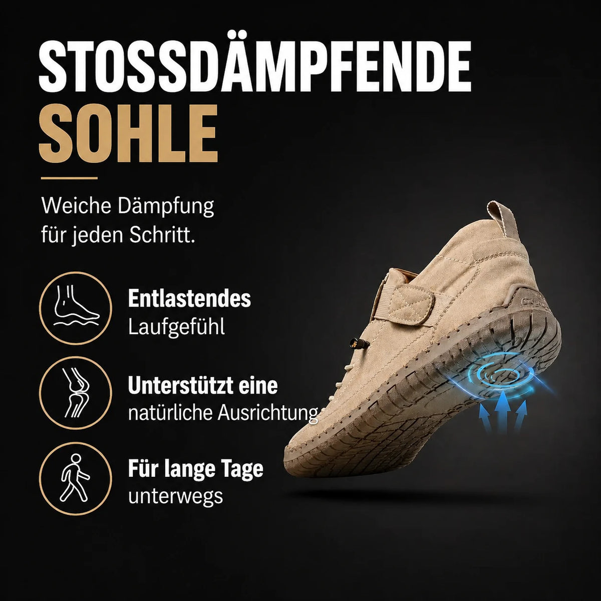 Stoßdämpfende Sohle