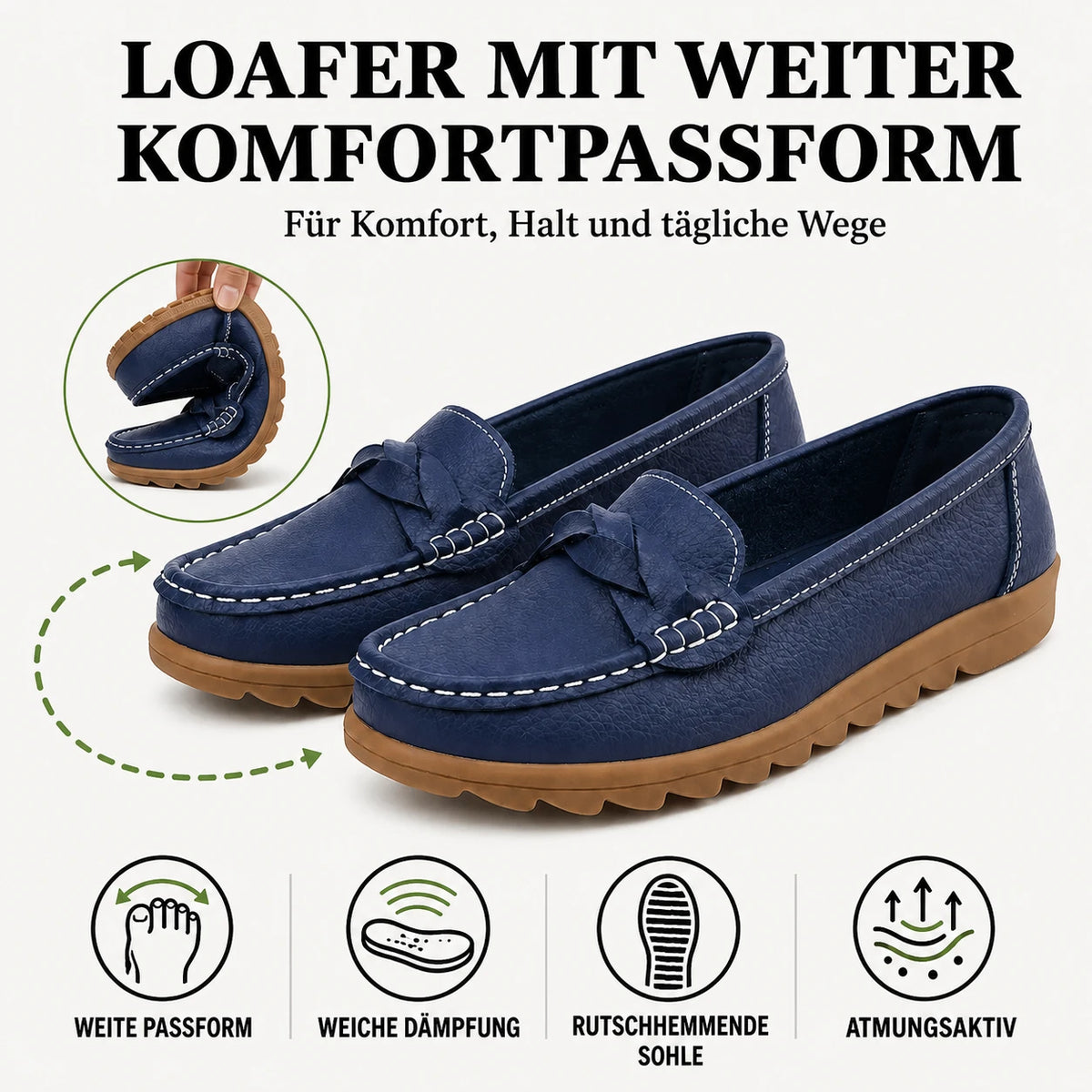 Loafer mit weiter Komfortpassform