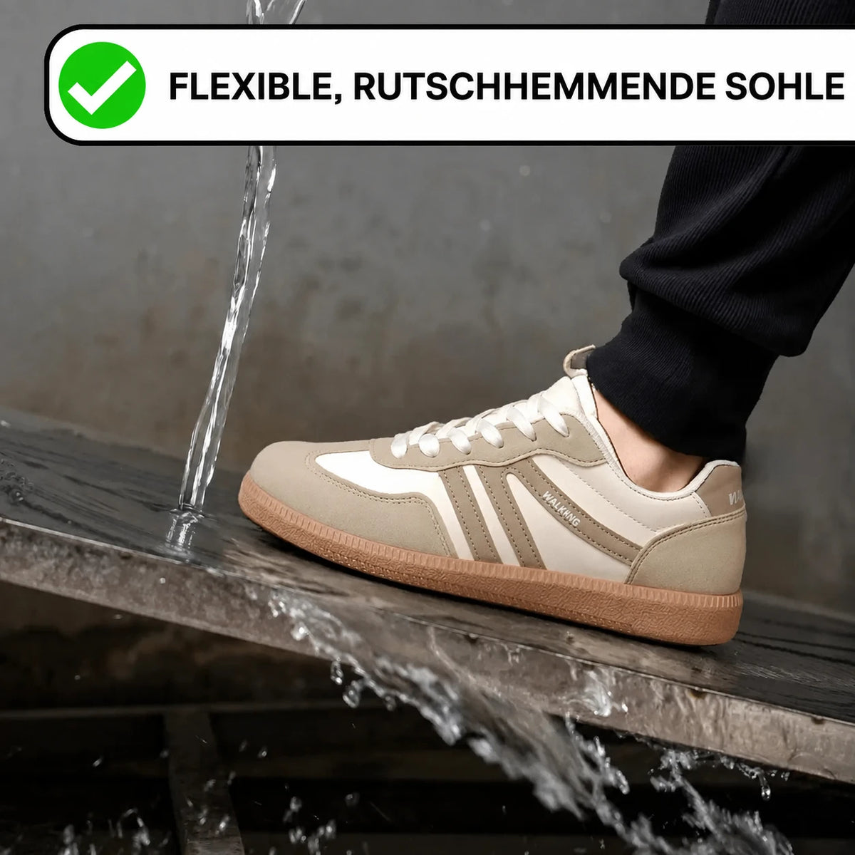 Flexible rutschhemmende Sohle