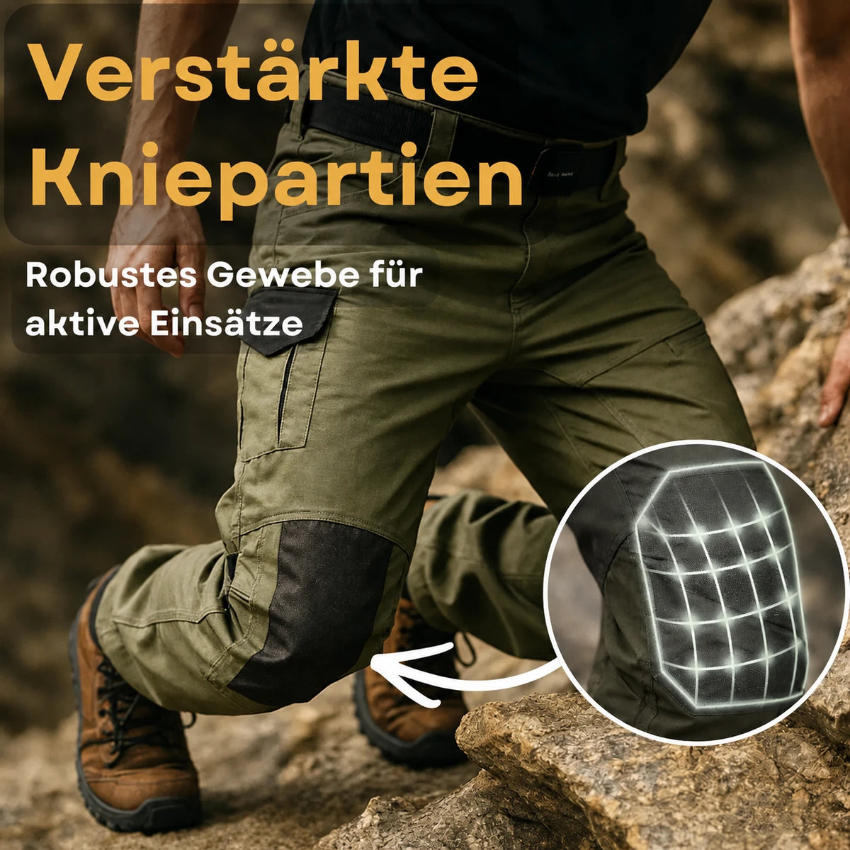 Verstärkte Kniepartien