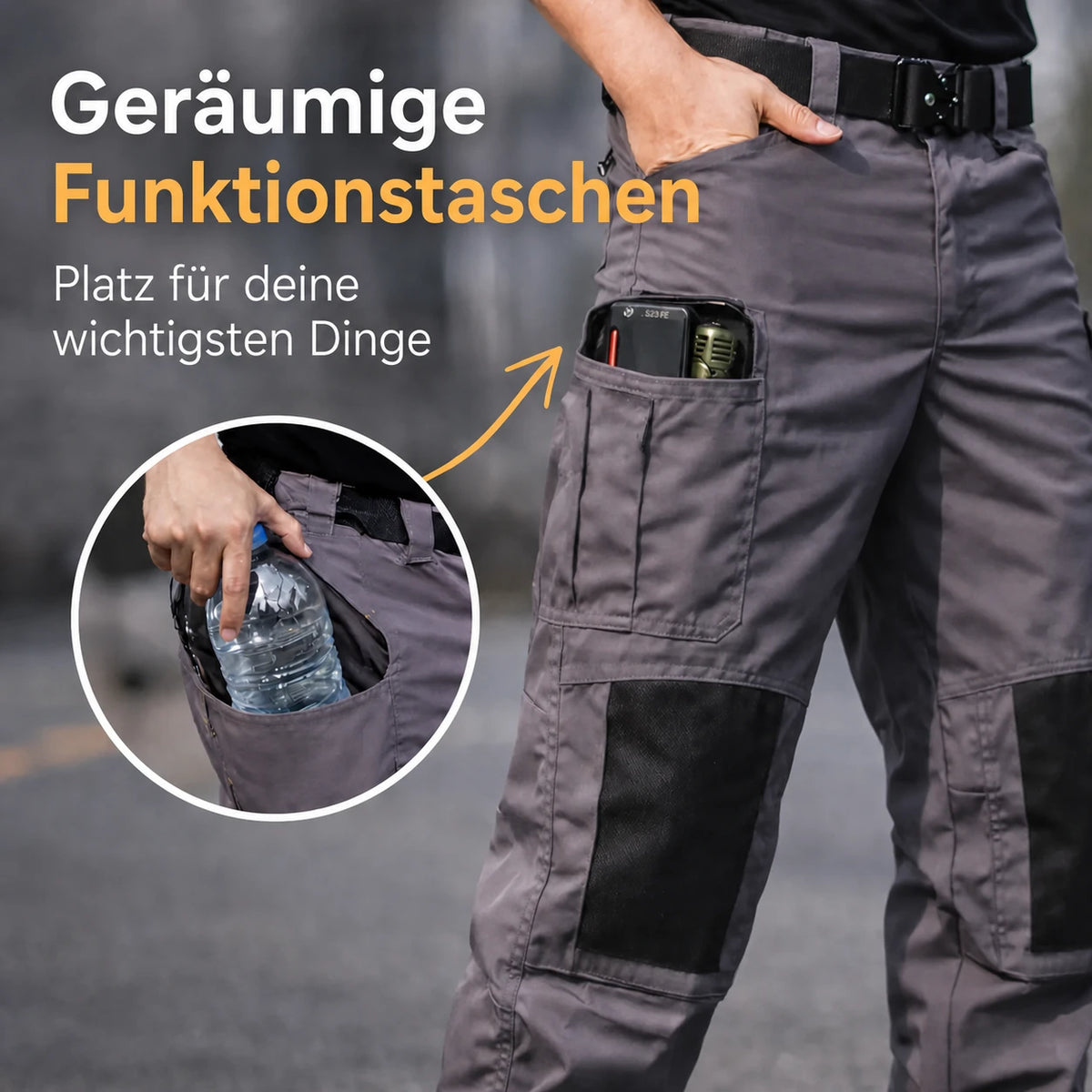 Geräumige Funktionstaschen