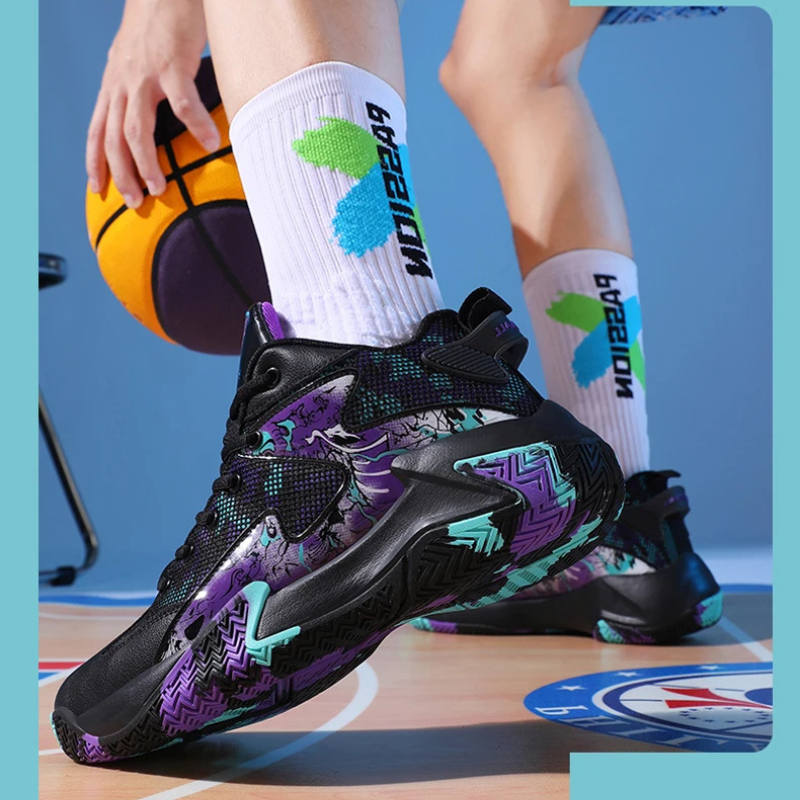Herren-Basketballschuhe mit Grafikmuster