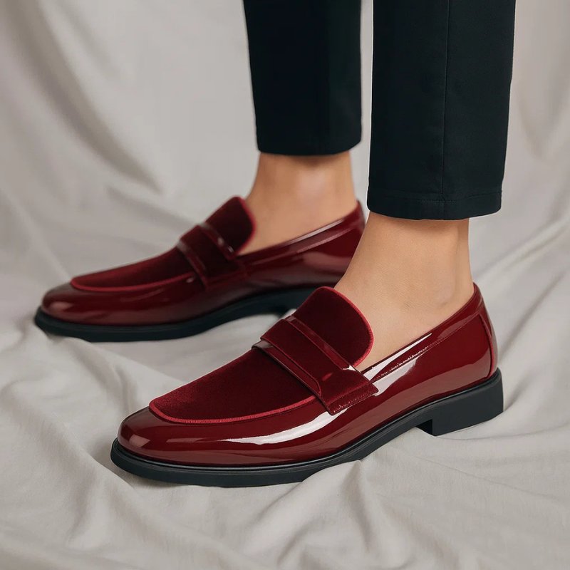 Herren-Penny-Loafer mit strukturiertem Detail