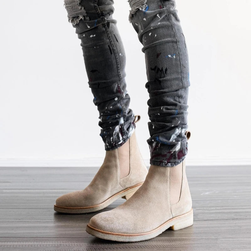 Herren-Chelsea-Boots mit elastischen Einsätzen