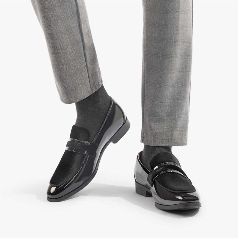 Herren-Loafer mit glänzender Oberfläche