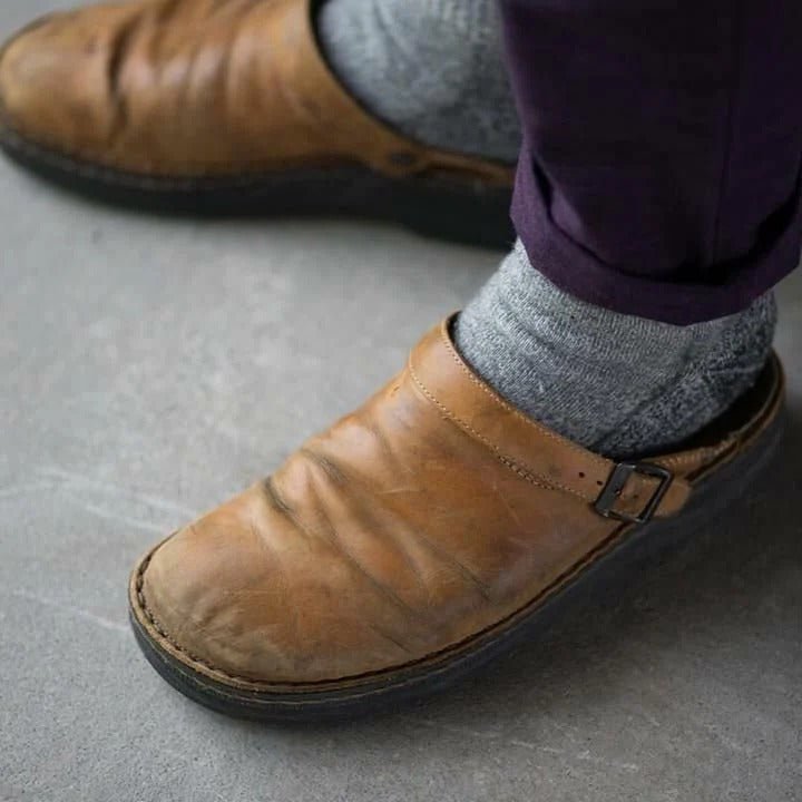 Herren-Mules mit Fersenriemen