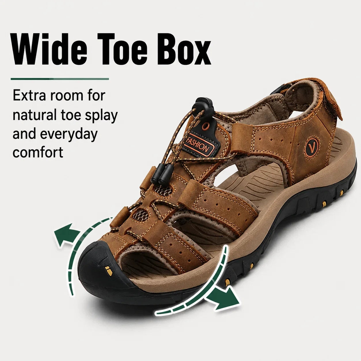 Herren Wandersandalen Orthopädische Komfortsandalen mit verstellbaren Riemen