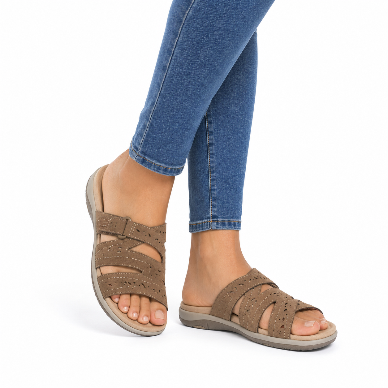 Damen Sommer Orthopädische Sandalen mit verstellbarer weicher Sohle