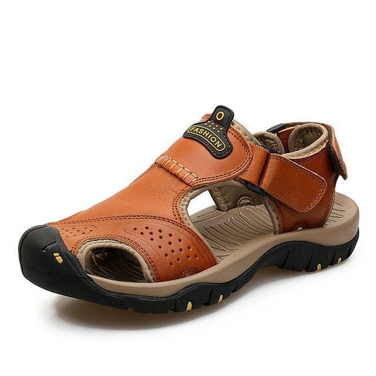 Herren Extra Breite Zehen Orthopädische Sandalen mit verstellbaren Riemen