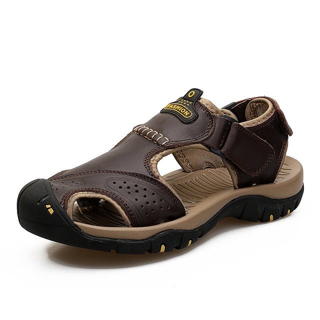 Herren Extra Breite Zehen Orthopädische Sandalen mit verstellbaren Riemen