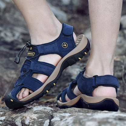 Herren Wandersandalen Orthopädische Komfortsandalen mit verstellbaren Riemen