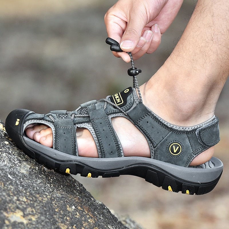 Herren Wandersandalen Orthopädische Komfortsandalen mit verstellbaren Riemen