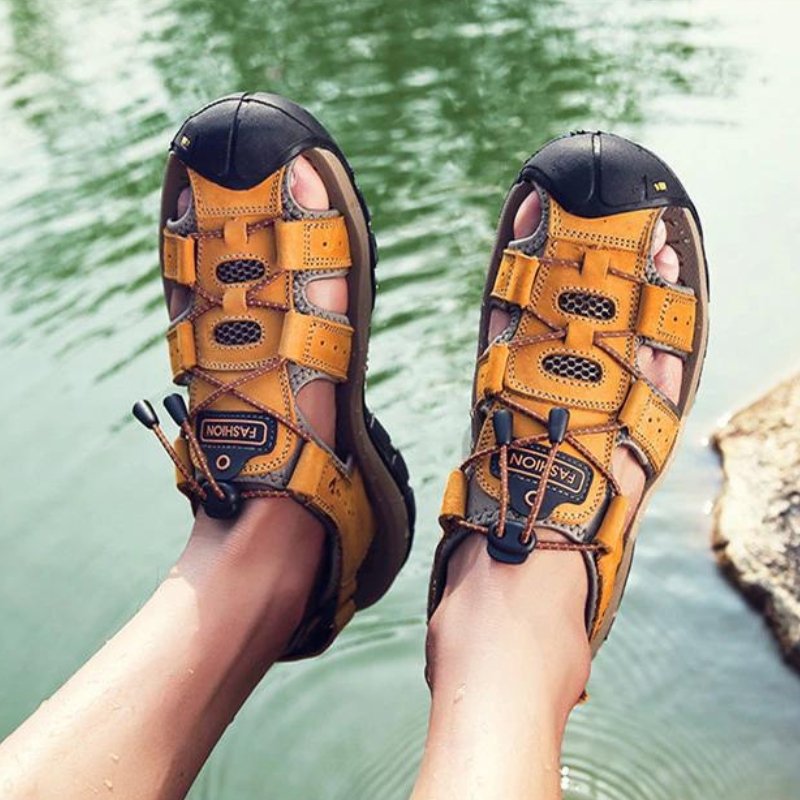 Herren Wandersandalen Orthopädische Komfortsandalen mit verstellbaren Riemen