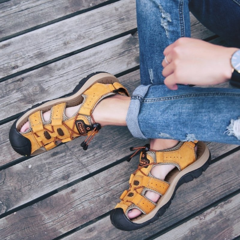 Herren Wandersandalen Orthopädische Komfortsandalen mit verstellbaren Riemen