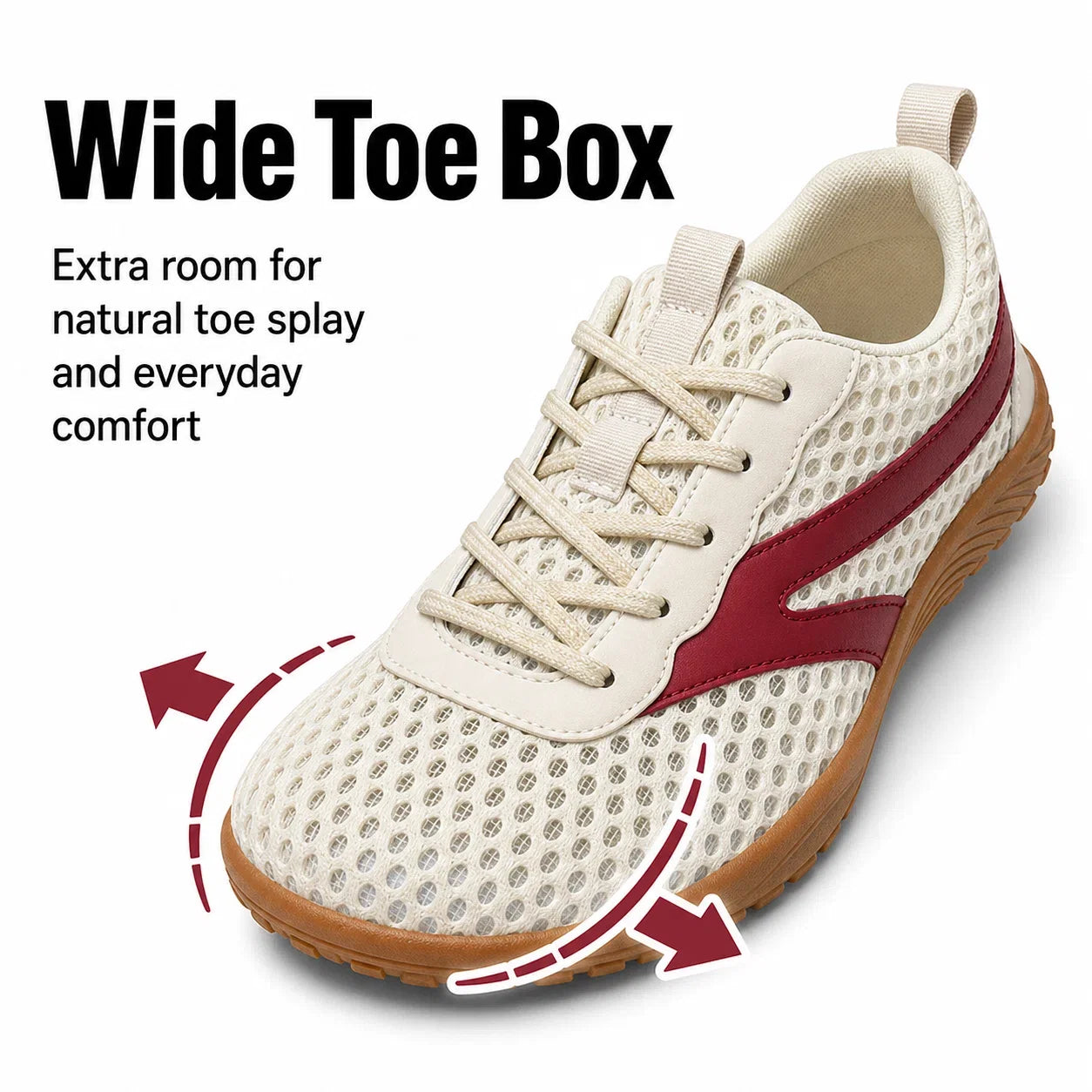 Breite Zehenbox Barfuß-Wandertrainer – Unisex Rutschfeste Komfortschuhe