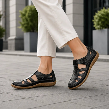 Orthopädische Leder-Komfortschuhe mit breiter Zehenbox