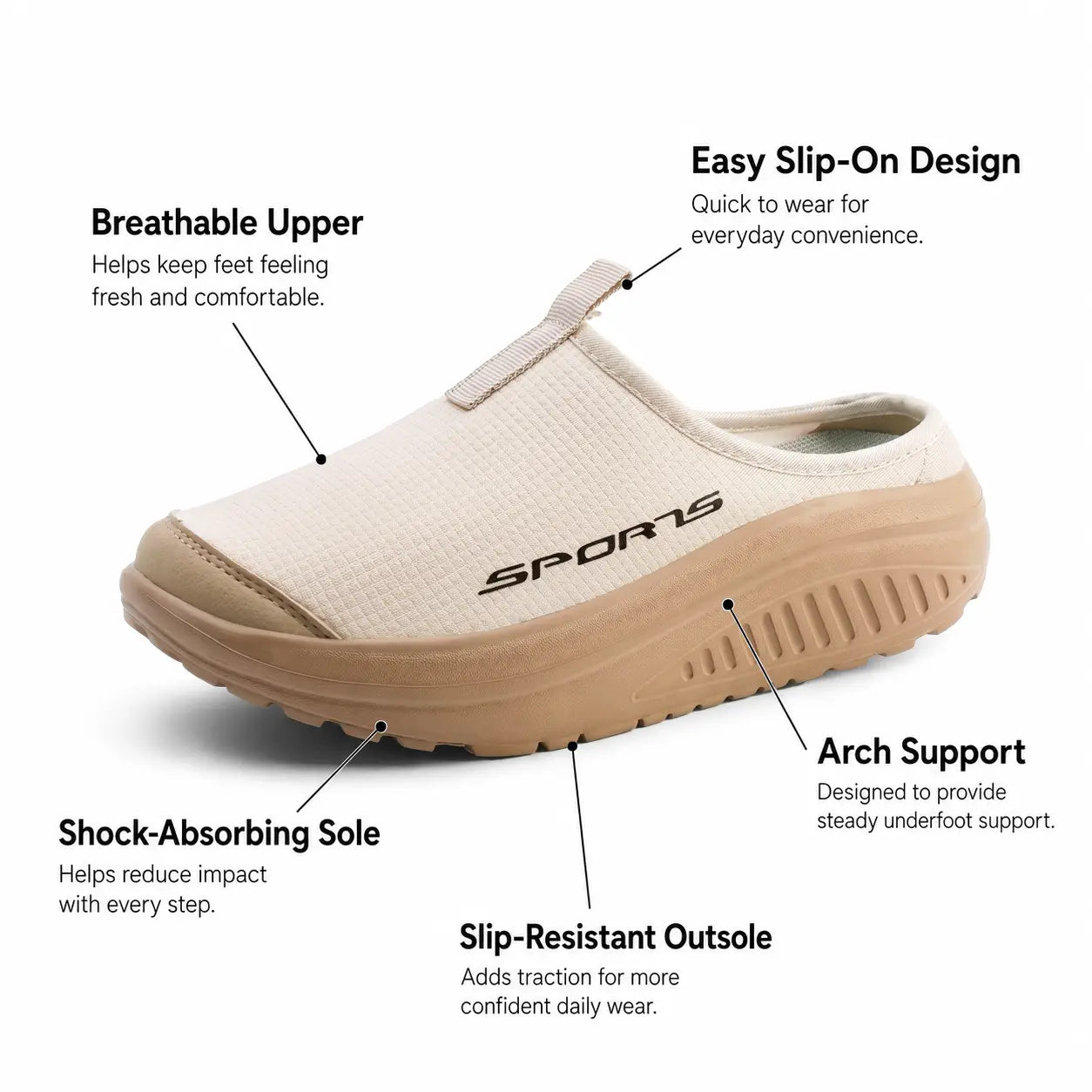 Damen Orthopädische Slip-On Hausschuhe geschlossen