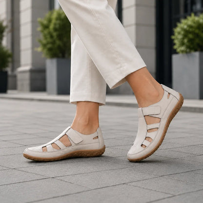 Orthopädische Leder-Komfortschuhe mit breiter Zehenbox