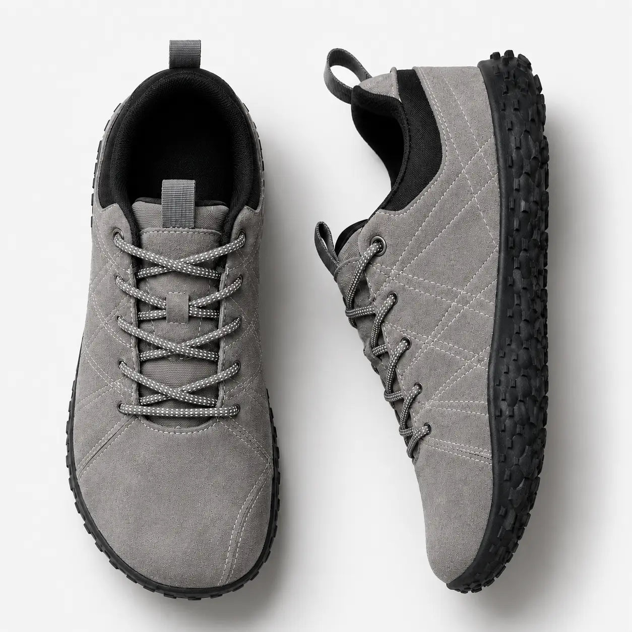 Orthopädische Wildleder Barfuß-Wanderschuhe | Breite Zehenbox