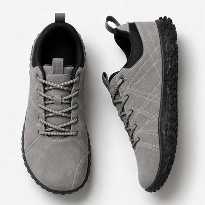 Orthopädische Wildleder Barfuß-Wanderschuhe | Breite Zehenbox