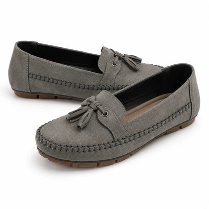 Damen Orthopädische Extra Weite Wildleder-Loafer