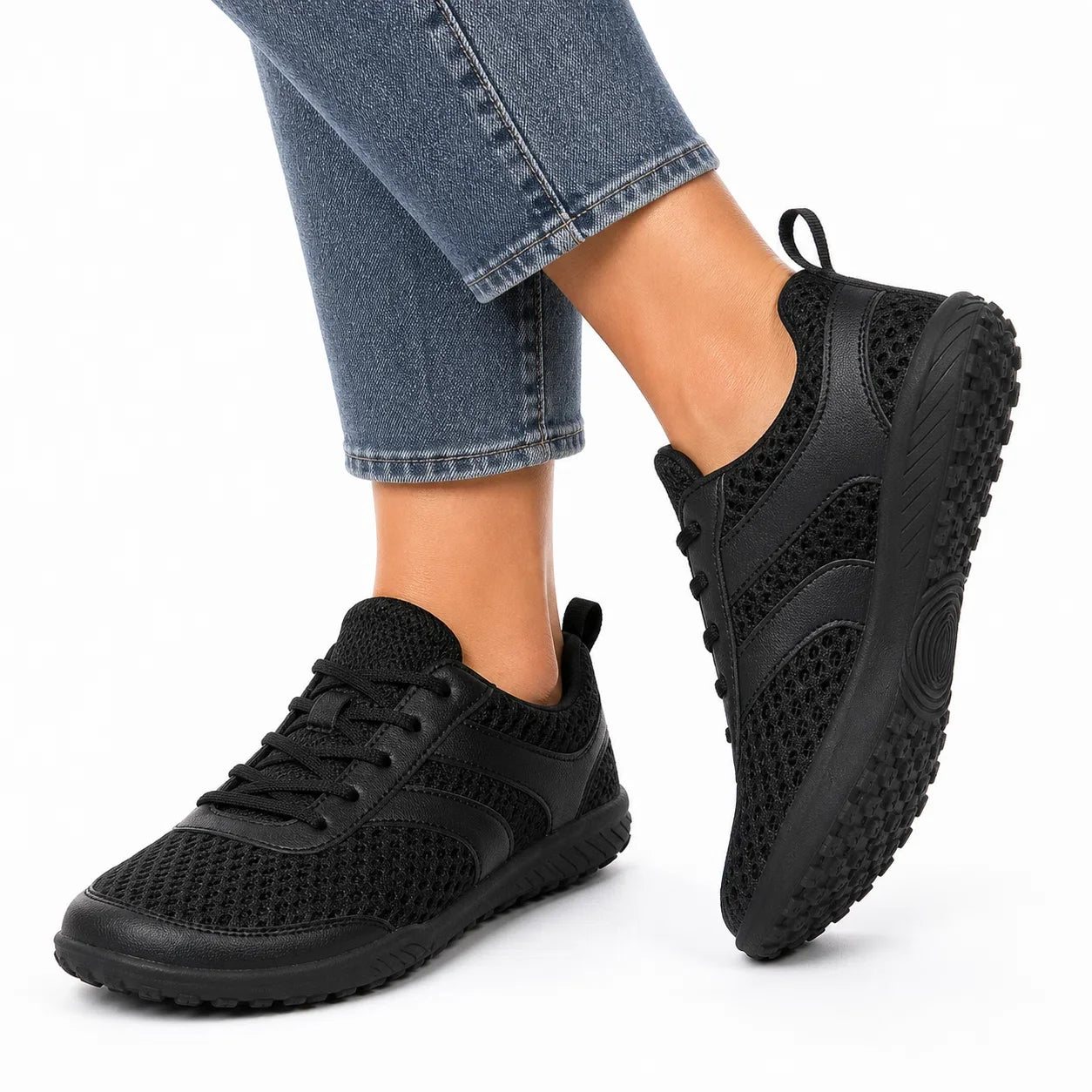 Breite Zehenbox Barfuß-Wandertrainer – Unisex Rutschfeste Komfortschuhe