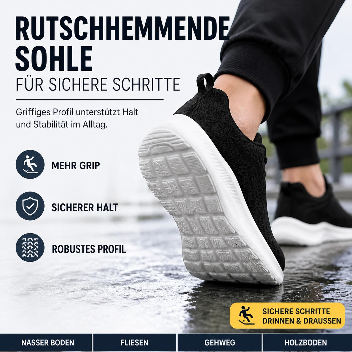 Rutschhemmende Sohle