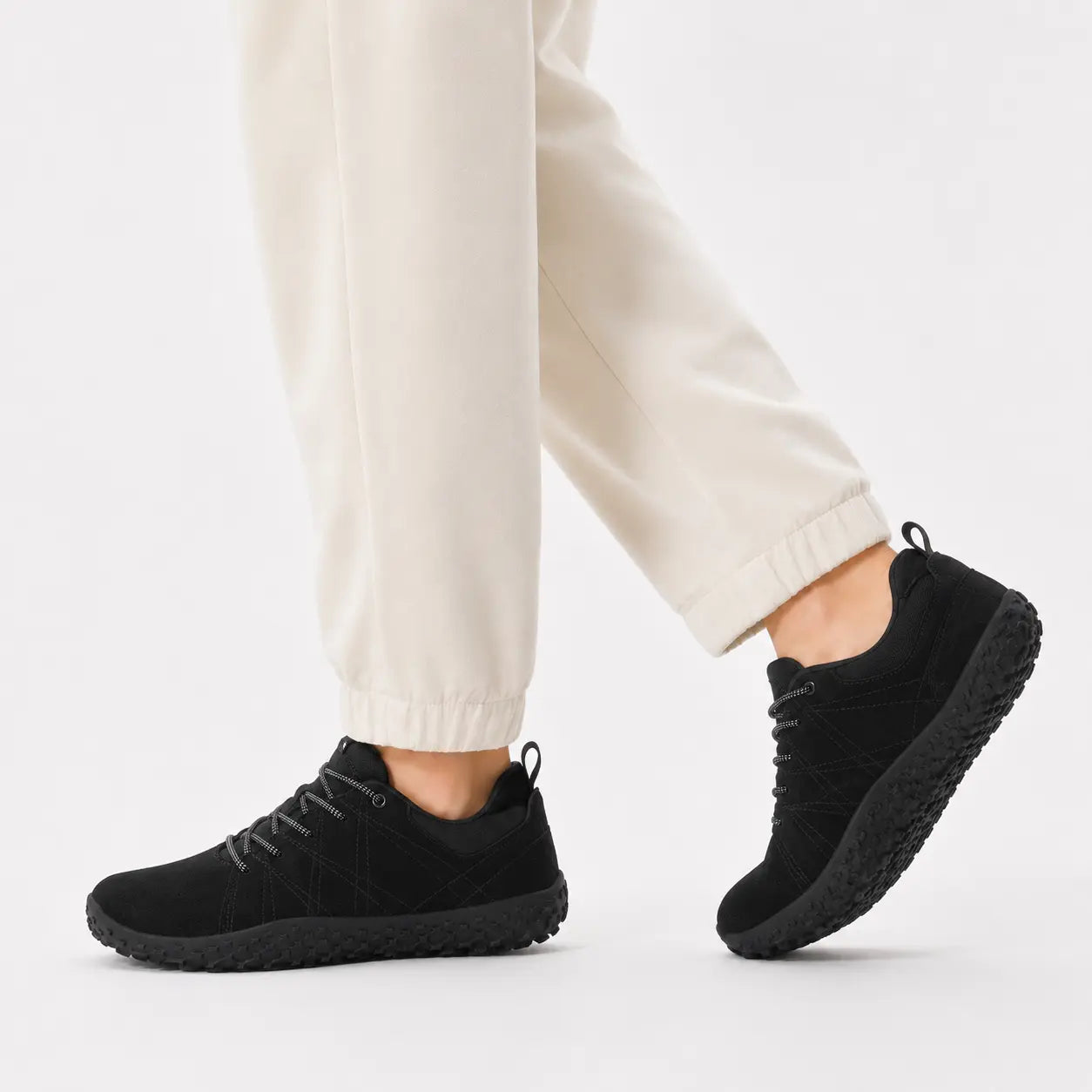 Orthopädische Wildleder Barfuß-Wanderschuhe | Breite Zehenbox