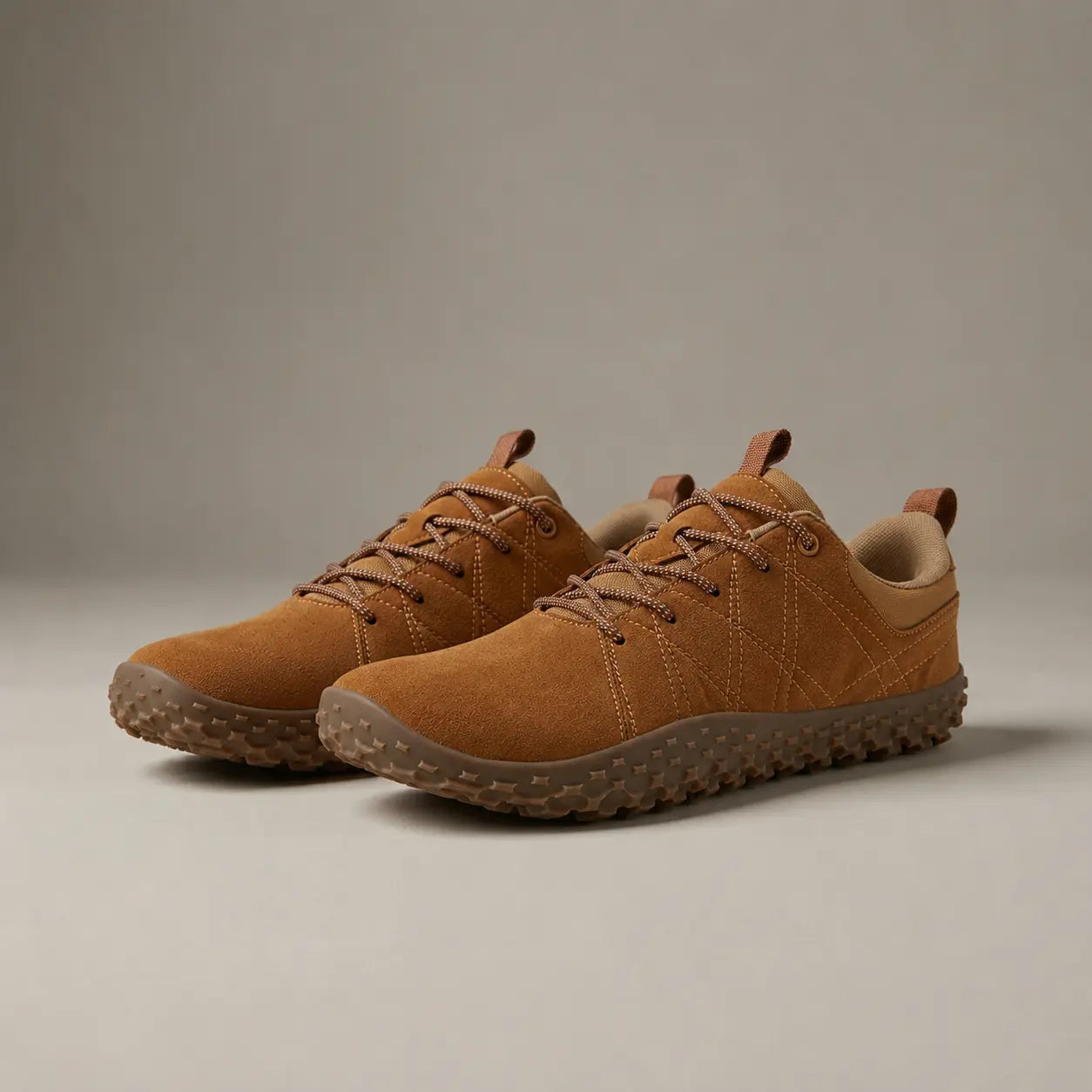Orthopädische Wildleder Barfuß-Wanderschuhe | Breite Zehenbox