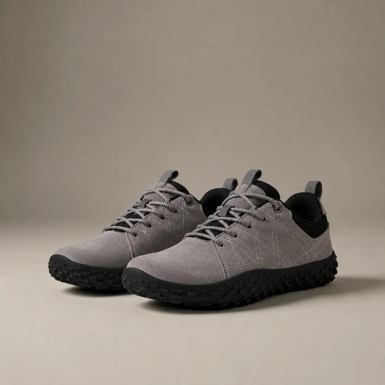 Orthopädische Wildleder Barfuß-Wanderschuhe | Breite Zehenbox