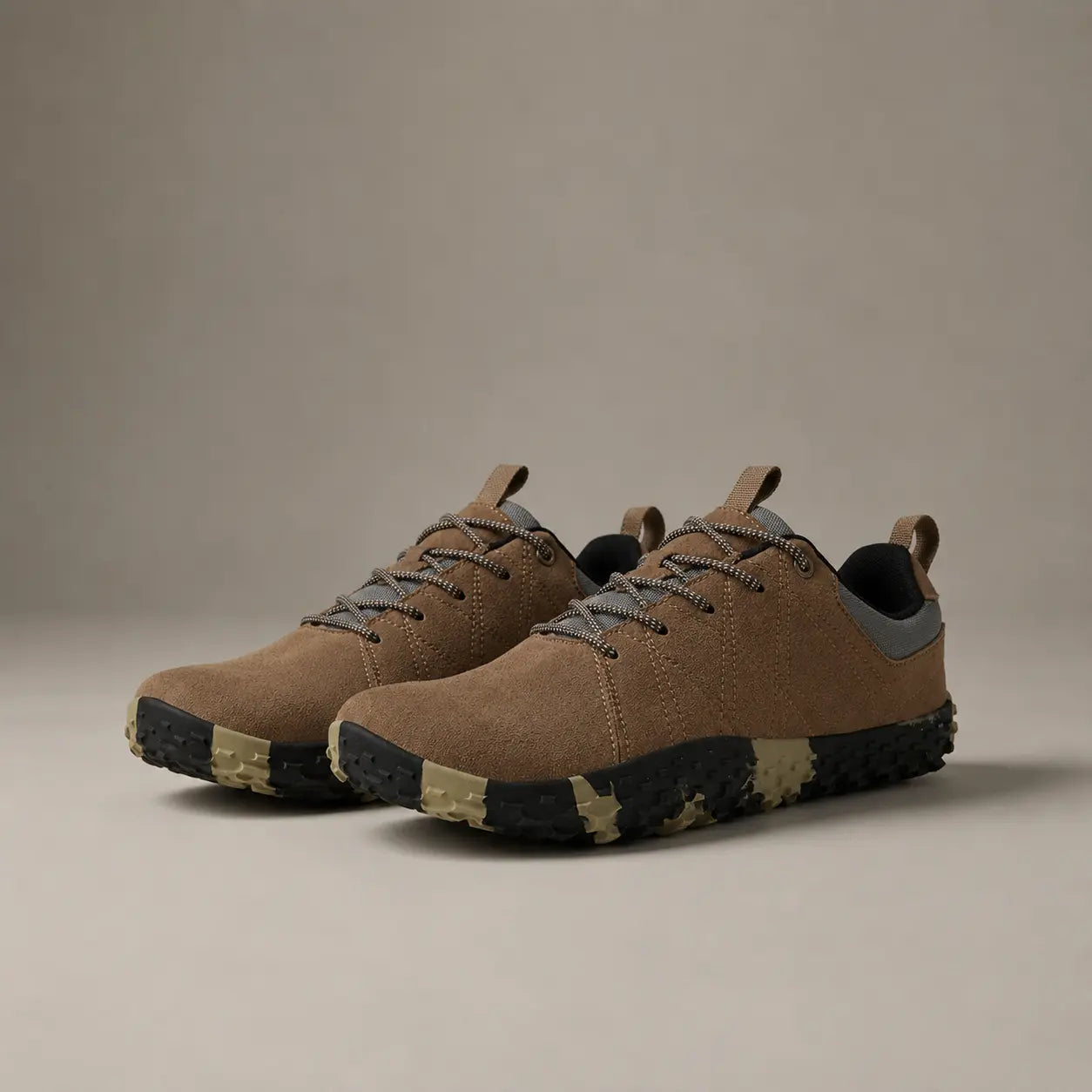 Orthopädische Wildleder Barfuß-Wanderschuhe | Breite Zehenbox