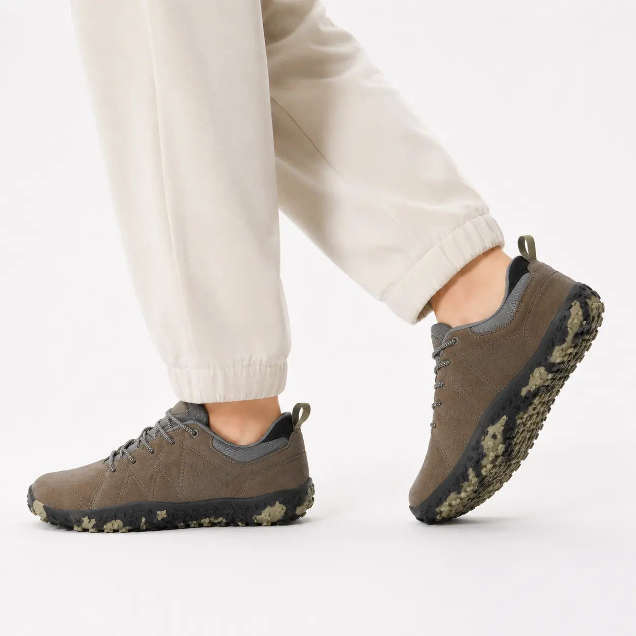 Orthopädische Wildleder Barfuß-Wanderschuhe | Breite Zehenbox
