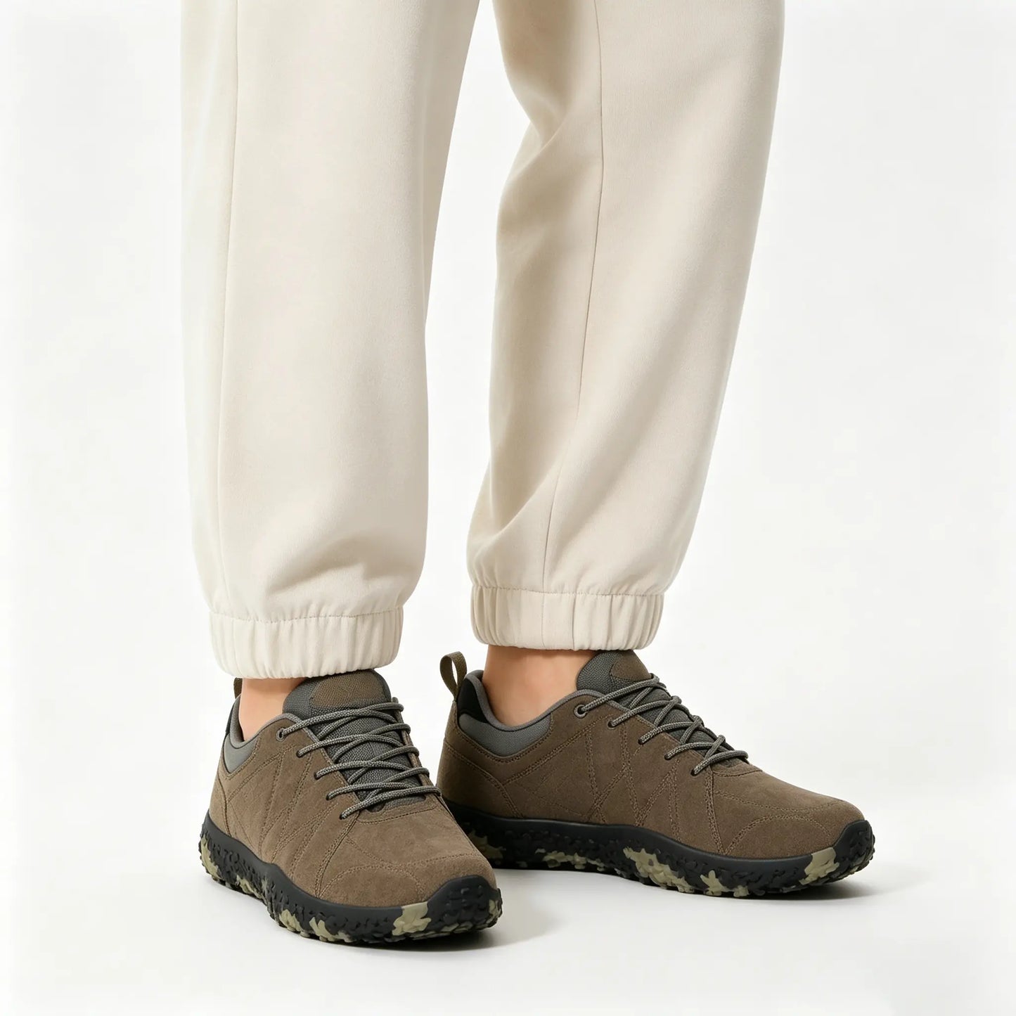 Orthopädische Wildleder Barfuß-Wanderschuhe | Breite Zehenbox