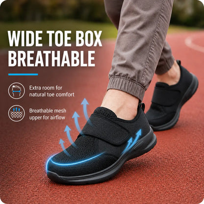 Weite Orthopädische Gehschuhe für geschwollene Füße mit verstellbarem Riemen