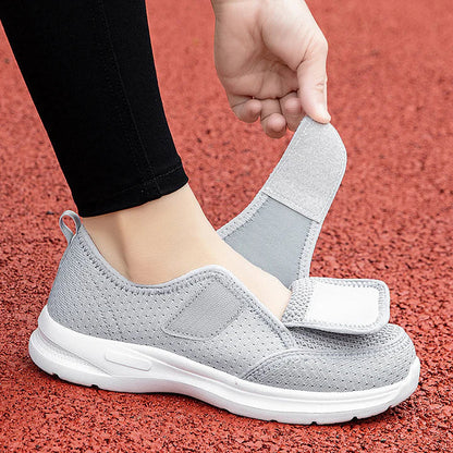 Weite Orthopädische Gehschuhe für geschwollene Füße mit verstellbarem Riemen