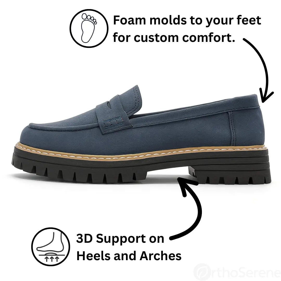 Damen Orthopädische Komfortschuhe mit breiter Zehenbox