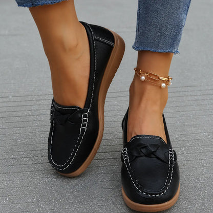 Damen Orthopädische Slip-On Loafer | Weiches Leder Gehschuhe