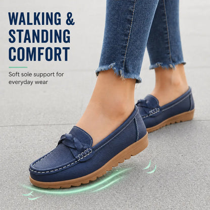 Damen Orthopädische Slip-On Loafer | Weiches Leder Gehschuhe