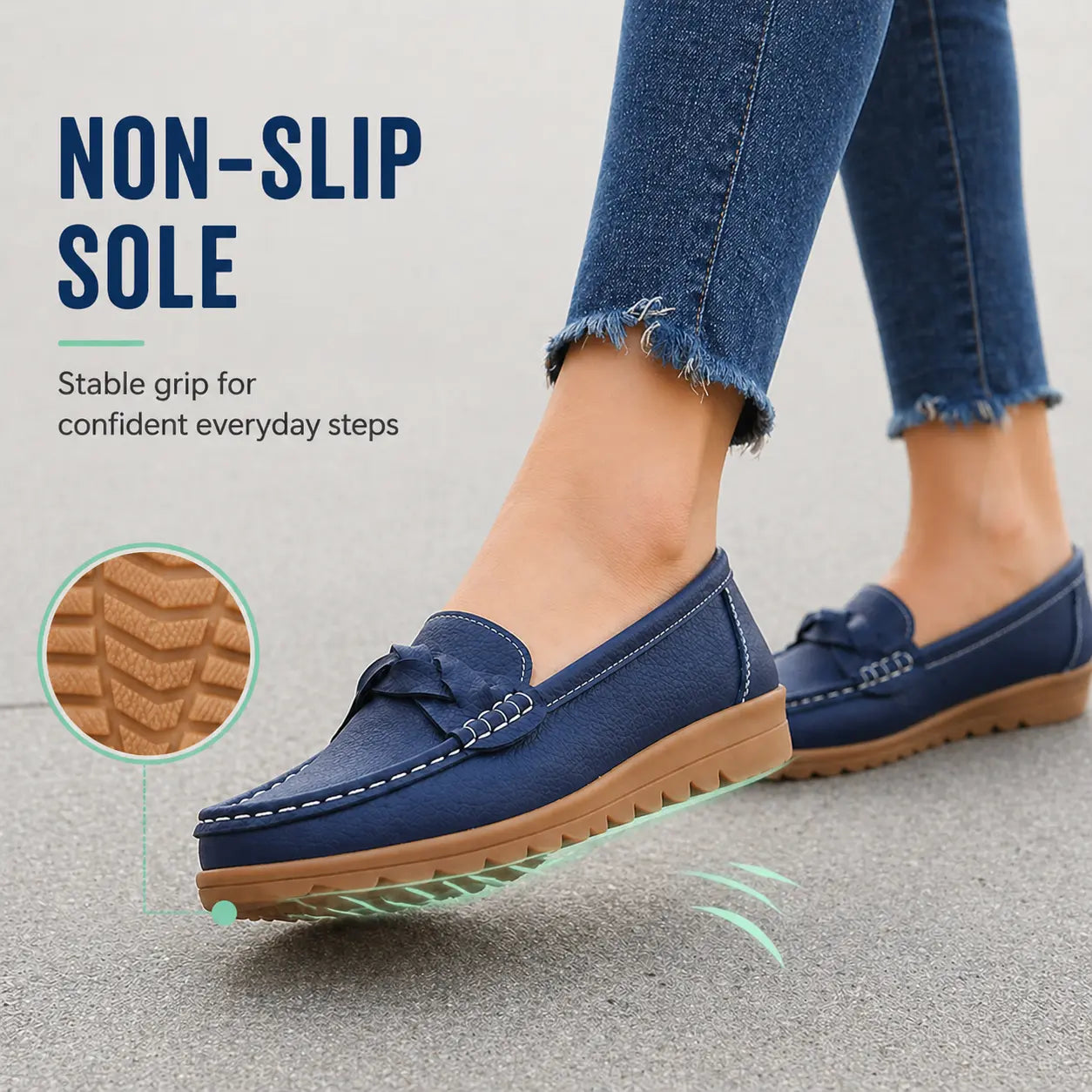 Damen Orthopädische Slip-On Loafer | Weiches Leder Gehschuhe