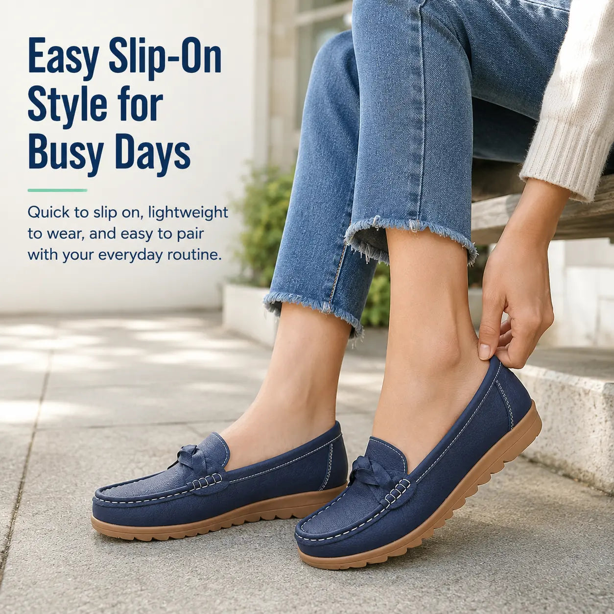 Damen Orthopädische Slip-On Loafer | Weiches Leder Gehschuhe