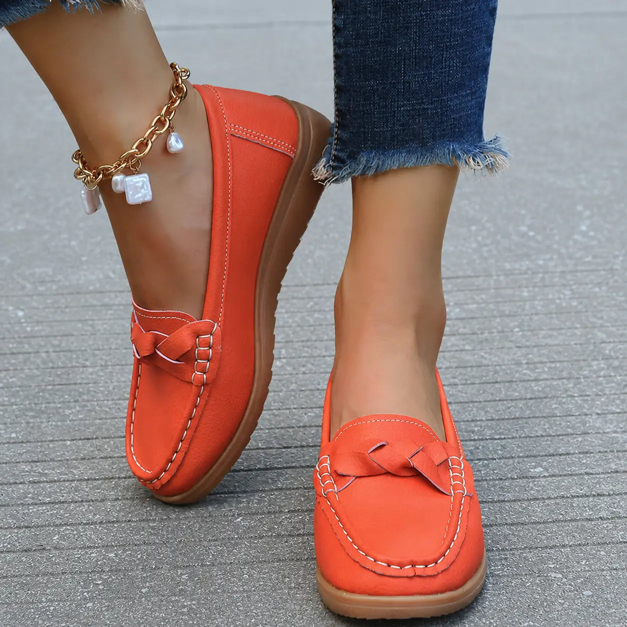 Damen Orthopädische Slip-On Loafer | Weiches Leder Gehschuhe