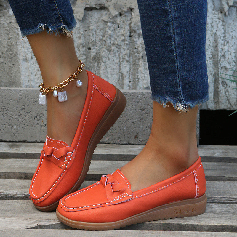 Damen Orthopädische Slip-On Loafer | Weiches Leder Gehschuhe