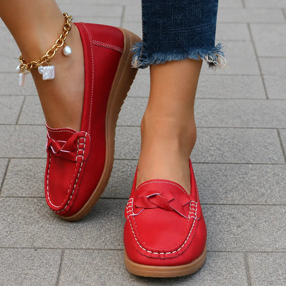 Damen Orthopädische Slip-On Loafer | Weiches Leder Gehschuhe