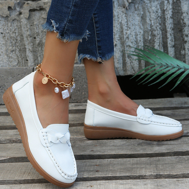 Damen Orthopädische Slip-On Loafer | Weiches Leder Gehschuhe