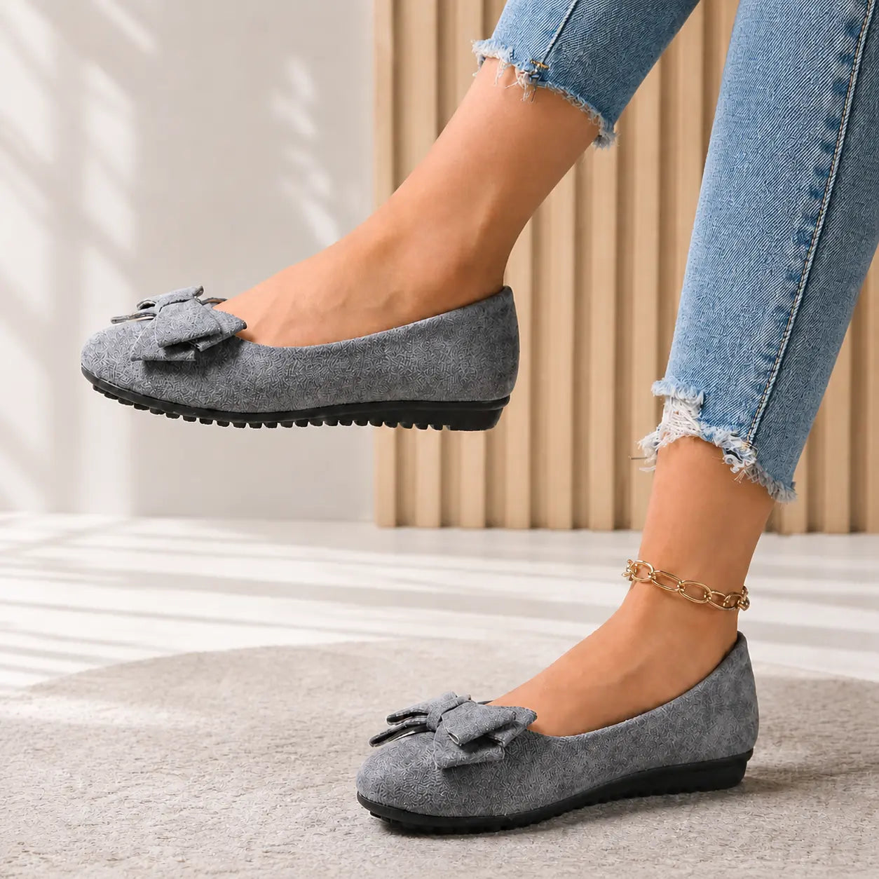 Damen Orthopädische Weite Komfort-Ballerinas