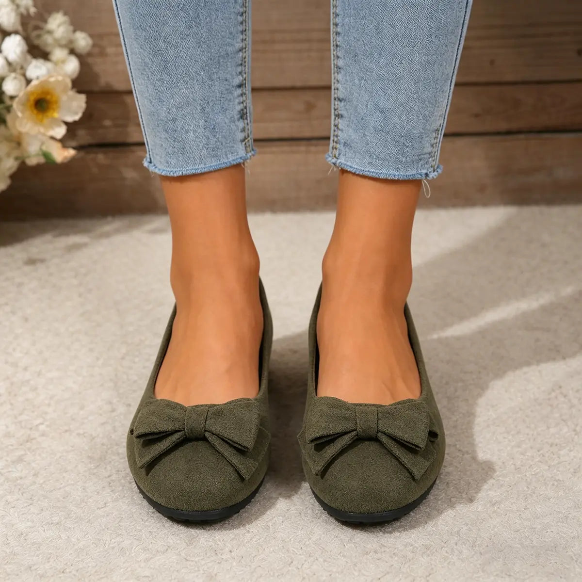 Damen Orthopädische Weite Komfort-Ballerinas