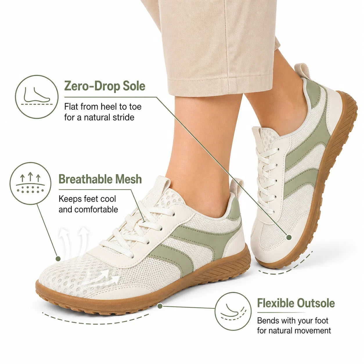 Barfuß-Gehschuhe mit breiter Zehenbox & Rutschfester Sohle Unisex