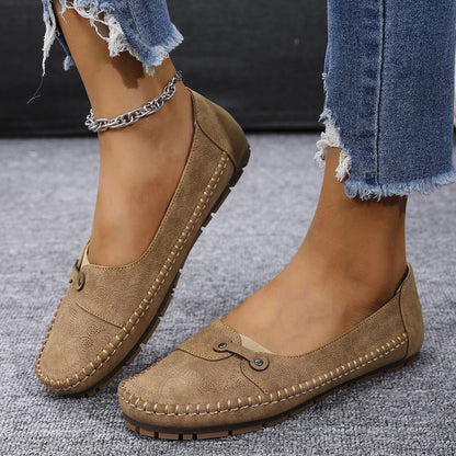 Damen Orthopädische Komfortable Wildleder-Loafer