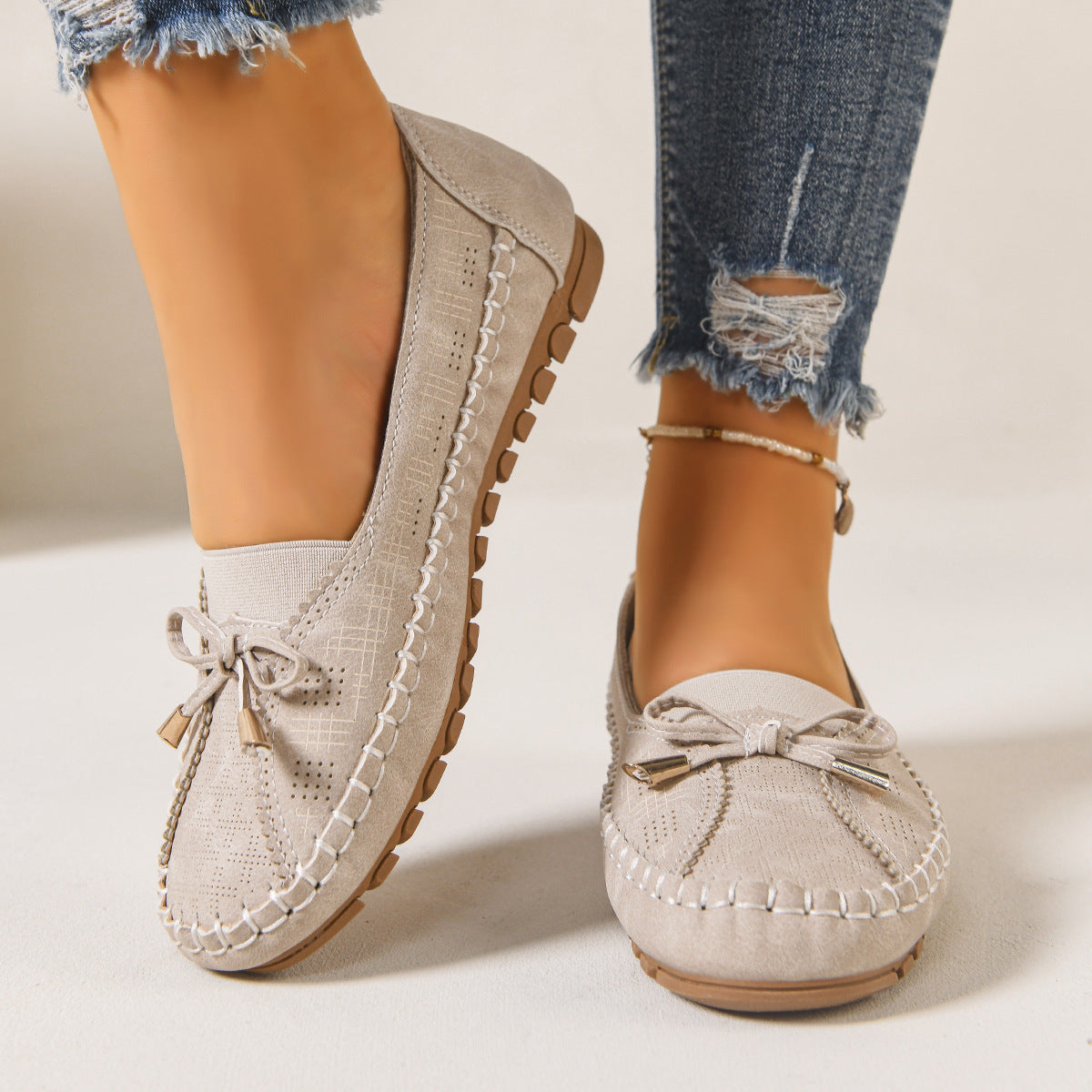 Damen Orthopädische Weite Slip-On Loafer
